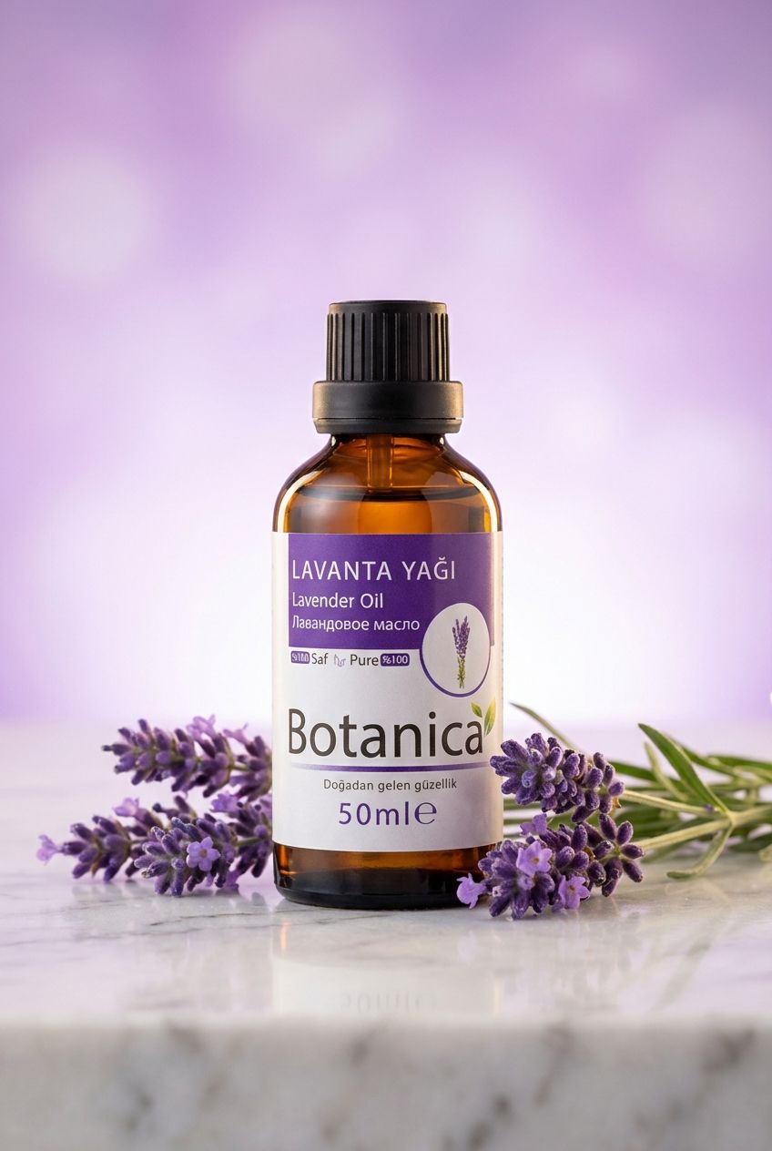 Taze lavanta dalları ve Botanica lavanta yağı