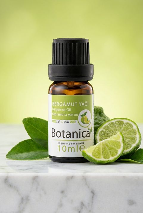 Botanica Bergamot Yağı, amber cam şişe