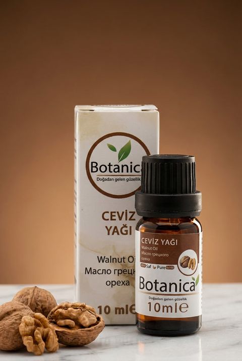 Botanica Ceviz Yağı, amber cam şişe