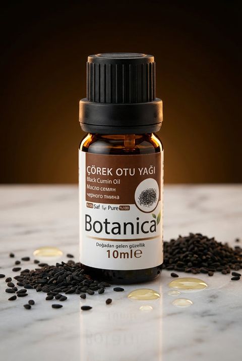 Botanica Çörek Otu Yağı, amber cam şişe