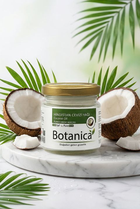 Botanica Hindistan Cevizi Yağı, amber cam şişe
