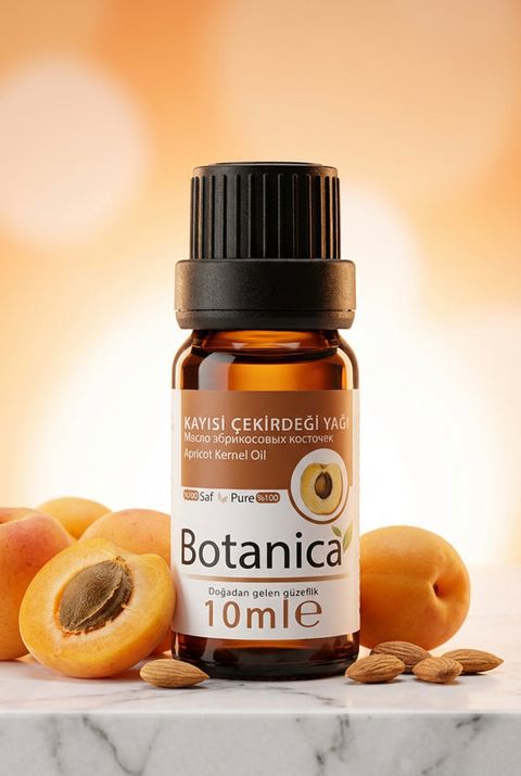 Botanica Kayısı Çekirdeği Yağı, amber cam şişe