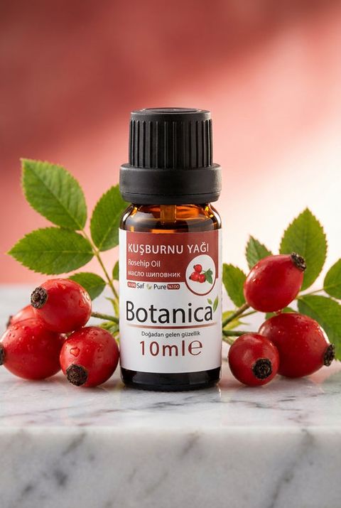 Botanica Kuşburnu Yağı, amber cam şişe