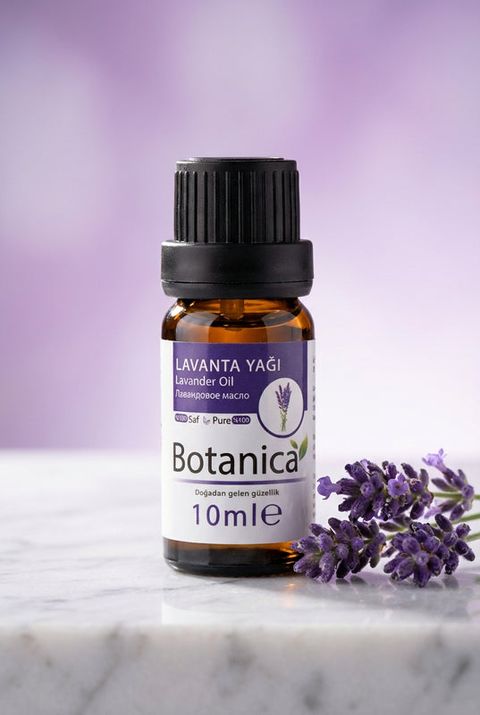 Botanica Lavanta Yağı, amber cam şişe