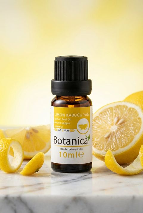 Botanica Limon Kabuğu Yağı, amber cam şişe