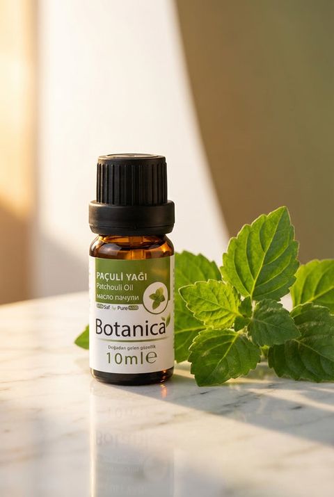 Botanica Paçuli Yağı, amber cam şişe